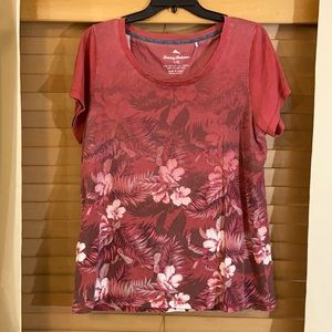 Tommy Bahama - Ladies Large soft red t shirt.